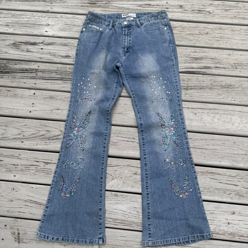 Y2K Daniel Jeans Sequin Embellish Denim